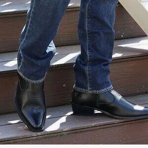 Men’s Alberto Fellini Black Leather Western Boots